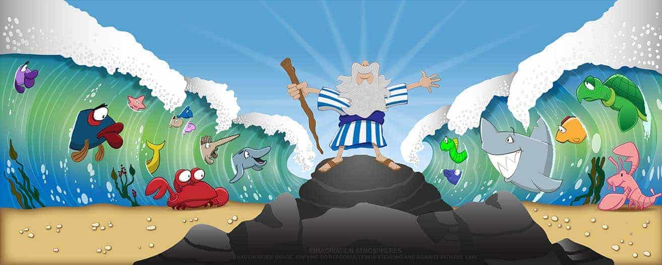 Moses Parting The Sea Mural